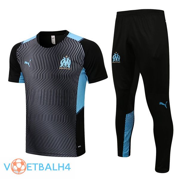 Marseille OM Training T-Shirts + broek zwart blauw 2021-2022