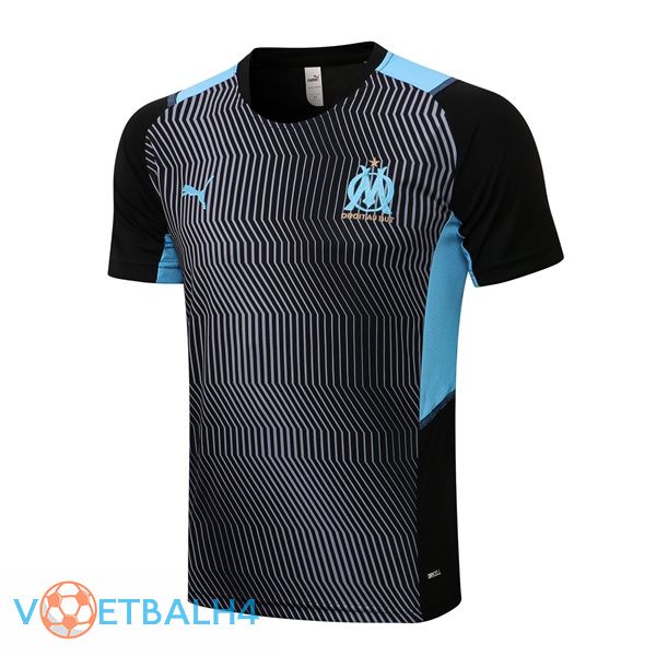 Marseille OM Training T-Shirts zwart blauw 2021-2022