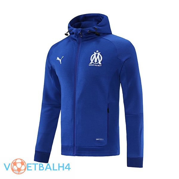 Marseille OM trainingsjack Hoodie blauw 2021-2022