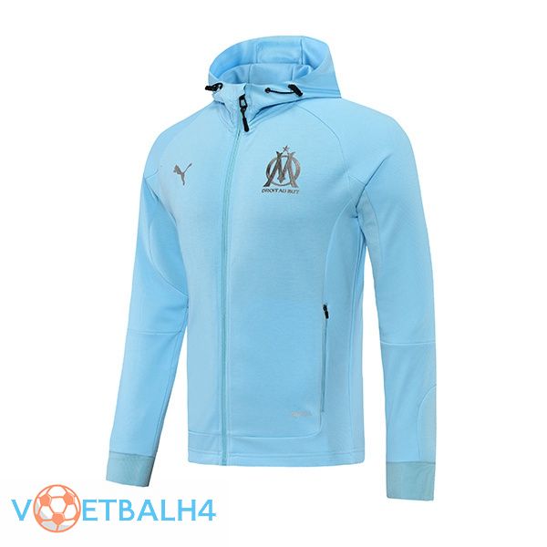 Marseille OM trainingsjack Hoodie blauw 2021-2022