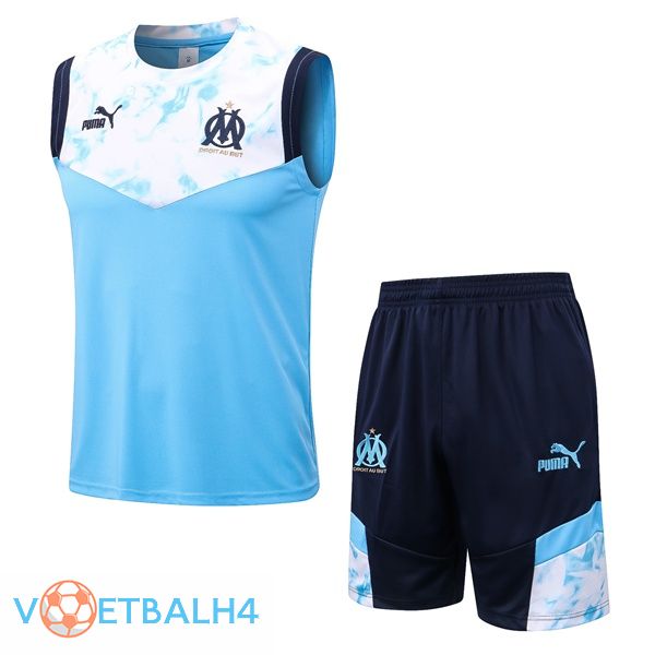 Olympique De Marseille voetbal Vest + korte broek blauw wit 2022-2023