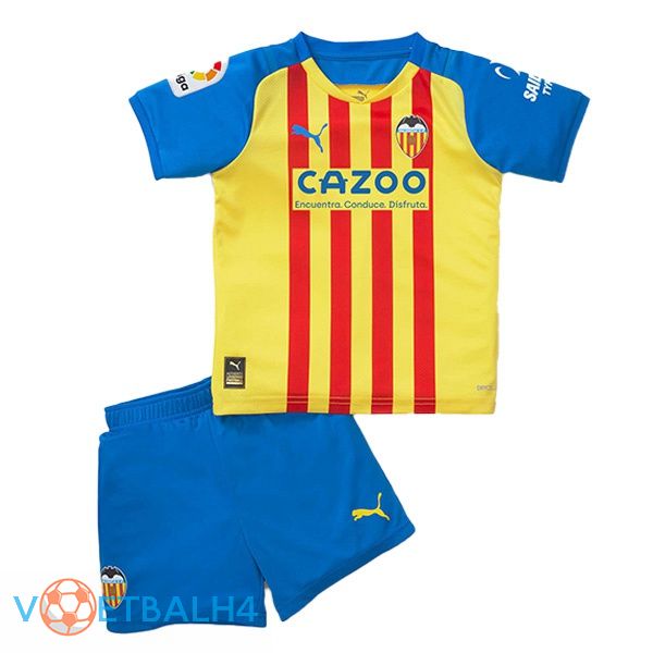 Valencia CF kinderen voetbal jersey derde geel 2022/2023