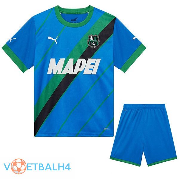 US Sassuolo kinderen voetbal jerseys derde blauw 2022-2023