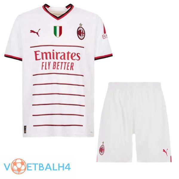 AC Milan kinderen voetbal jerseys uit wit 2022-2023