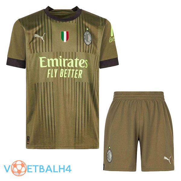 AC Milan kinderen voetbal jerseys derde Marron 2022-2023