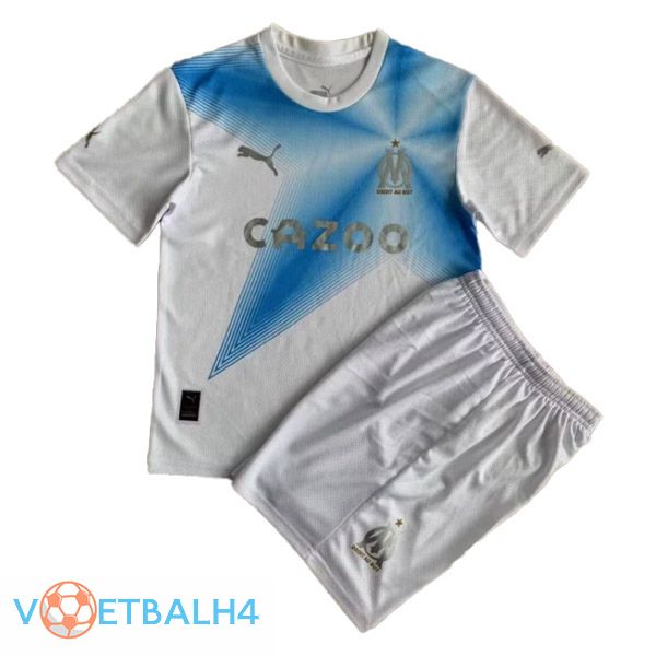 Marseille OM kinderen Nr. 30 jubileum editie wit blauw 2022/2023