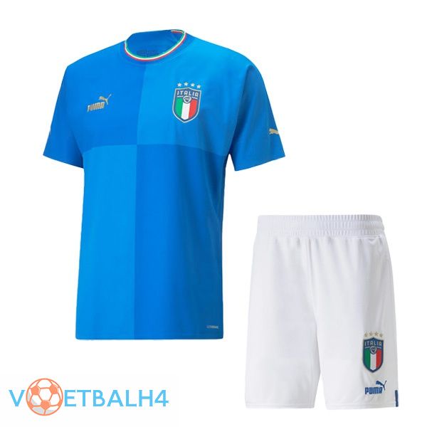 Italië jersey kinderen thuis blauw 2022/2023