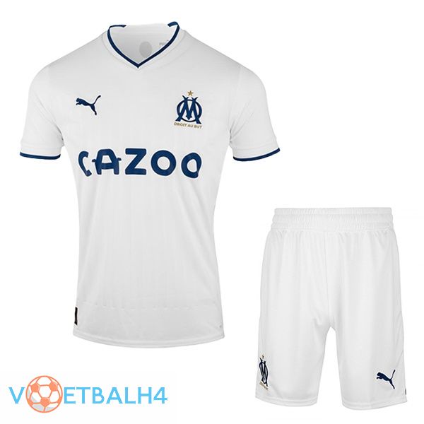 Olympique de Marseille kinderen voetbal jerseys thuis wit 2022-2023