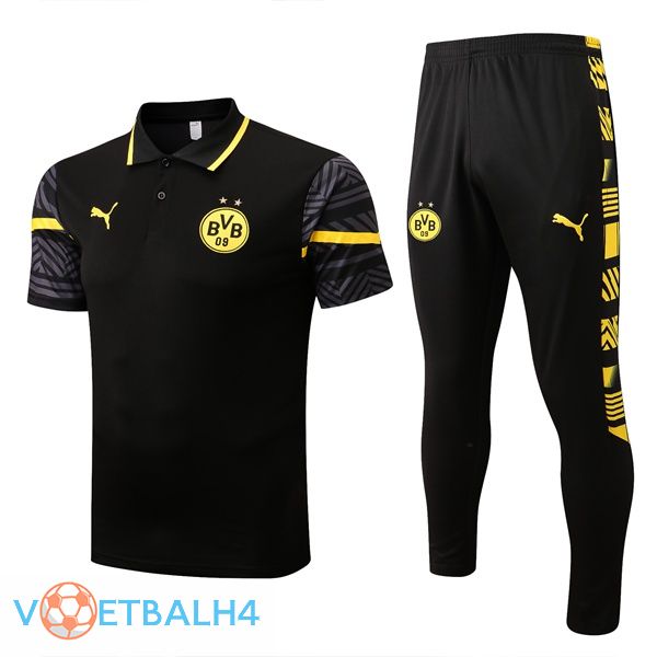 Dortmund BVB polo shirt + broek zwart 2022/2023