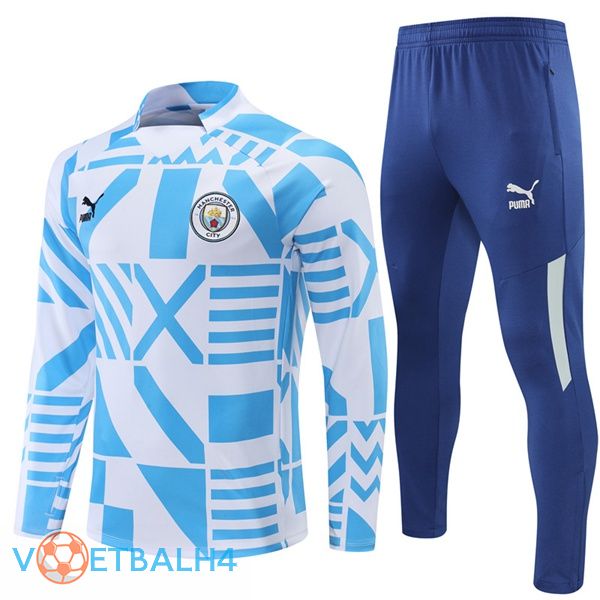 Manchester City trainingspak blauw wit 2022-2023