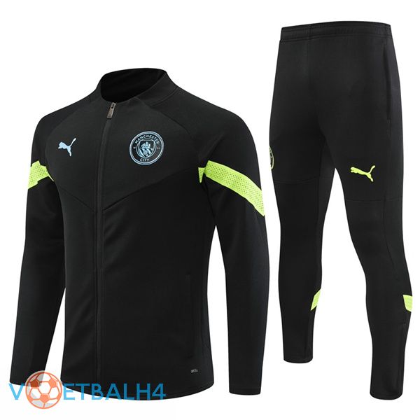 Manchester City Trainingsjaspak zwart 2022-2023