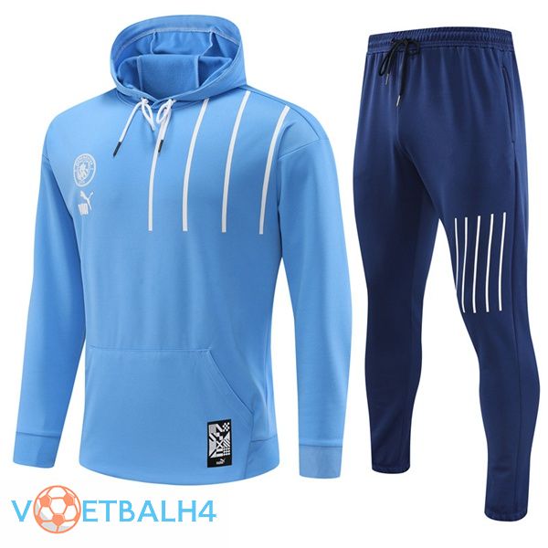 Manchester City trainingspak Hoodie blauw 2022-2023