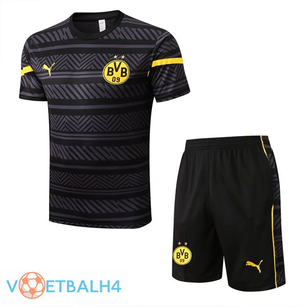 Dortmund BVB Training T-Shirts + korte broek zwart 2022-2023