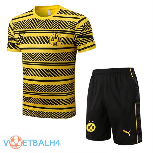 Dortmund BVB Training T-Shirts + korte broek geel 2022-2023