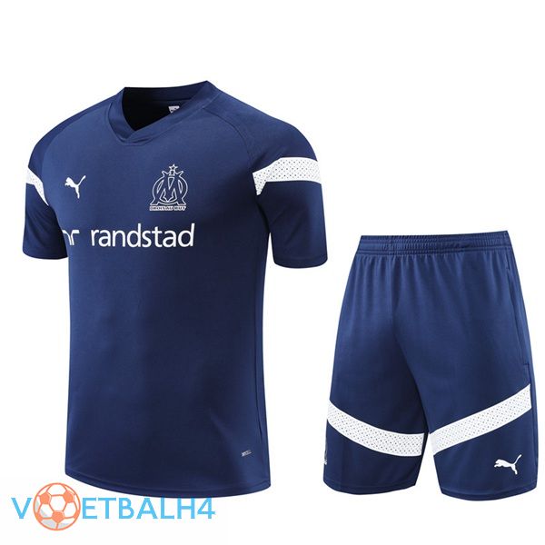 Marseille OM Training T Shirt + korte broek koninklijk blauw 2022/2023