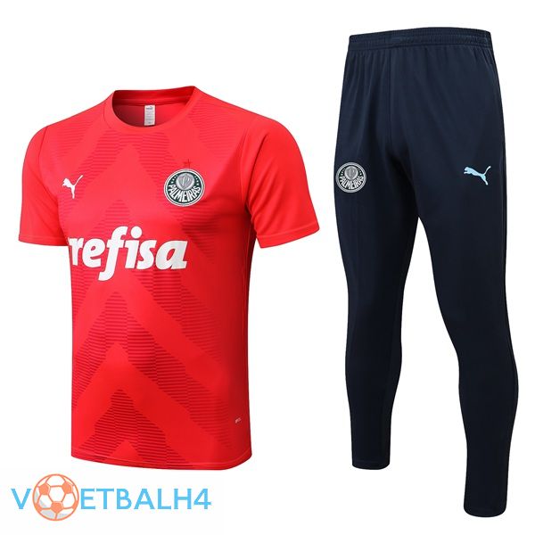 Palmeiras Training T Shirt + broek rood 2022/2023