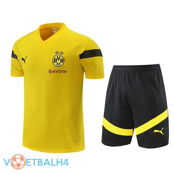 Dortmund BVB Training T Shirt + korte broek geel 2022-2023