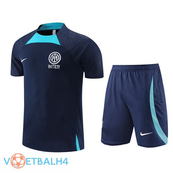 Inter Milan Training T Shirt + korte broek blauw koninklijk 2022-2023