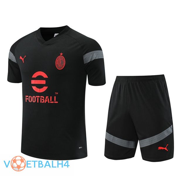 AC Milan Training T Shirt + korte broek zwart 2022/2023