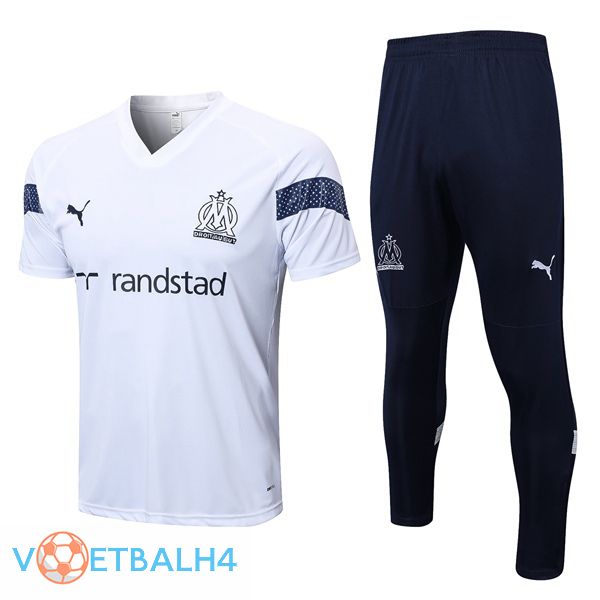 Marseille Training T Shirt + broek wit 2022/2023