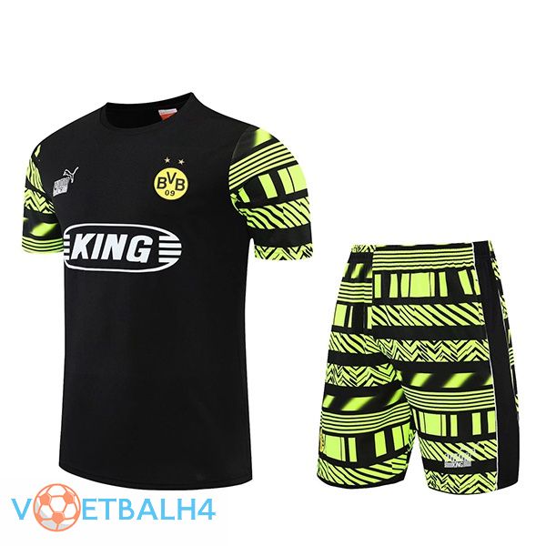 Dortmund BVB Training T Shirt + korte broek zwart 2022/2023