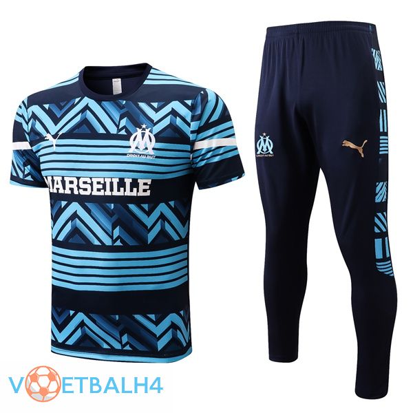 Marseille OM Training T Shirt + broek blauw 2022/2023