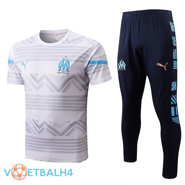 Marseille OM Training T Shirt + broek wit 2022/2023