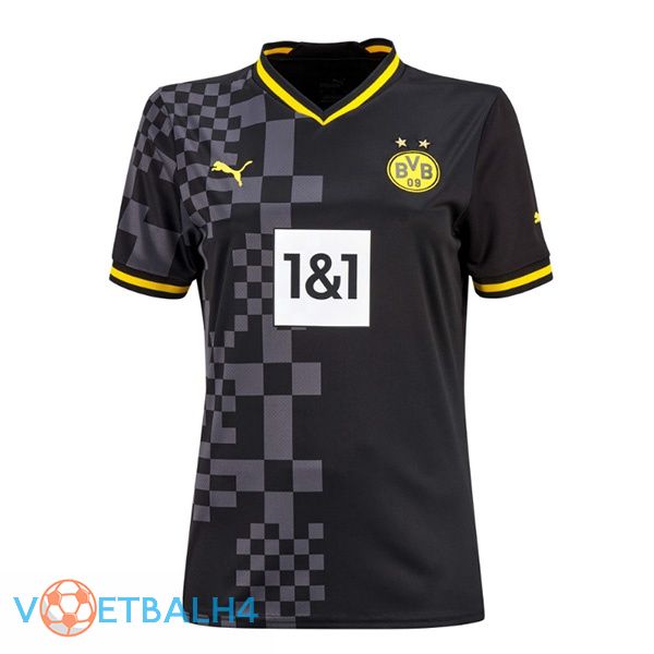 Dortmund BVB Dames voetbal jersey uit zwart 2022/2023