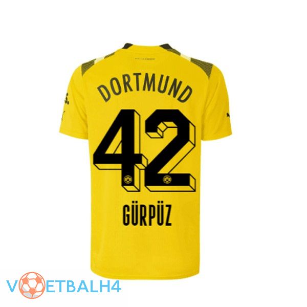 Dortmund BVB (Gürpüz 42) voetbal jersey beker geel 2022/2023