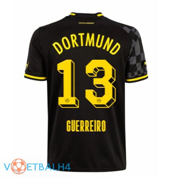 Dortmund BVB (Guerreiro 13) voetbal jersey uit zwart 2022/2023