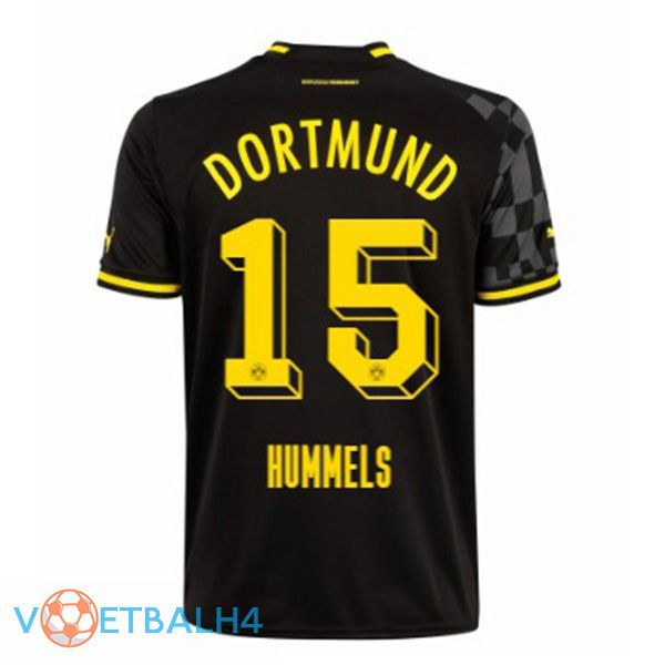 Dortmund BVB (Hummels 15) voetbal jersey uit zwart 2022/2023