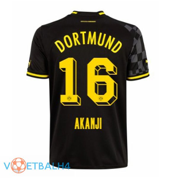 Dortmund BVB (Akanji 16) voetbal jersey uit zwart 2022/2023