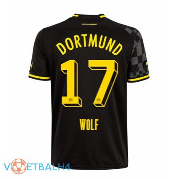 Dortmund BVB (Wolf 17) voetbal jersey uit zwart 2022/2023