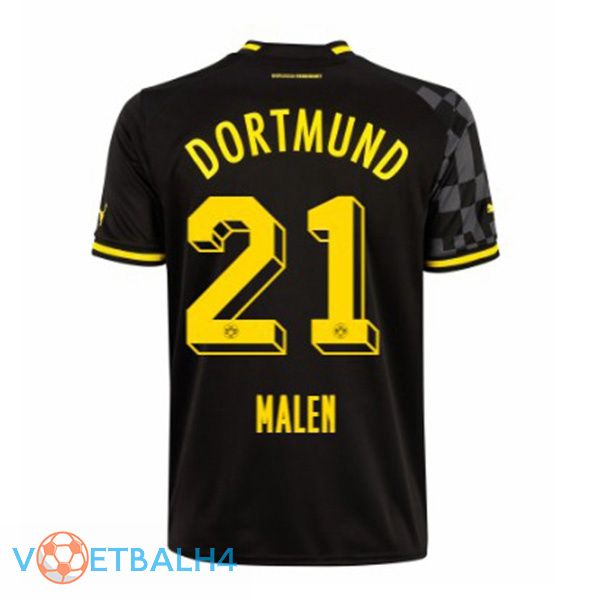 Dortmund BVB (Malen 21) voetbal jersey uit zwart 2022/2023