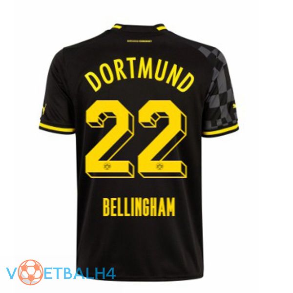 Dortmund BVB (Bellingham 22) voetbal jersey uit zwart 2022/2023