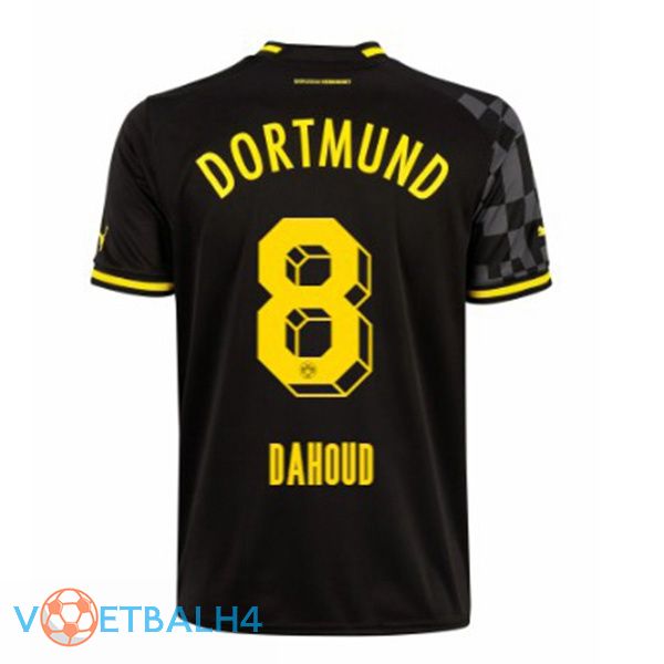 Dortmund BVB (Dahoud 8) voetbal jersey uit zwart 2022/2023