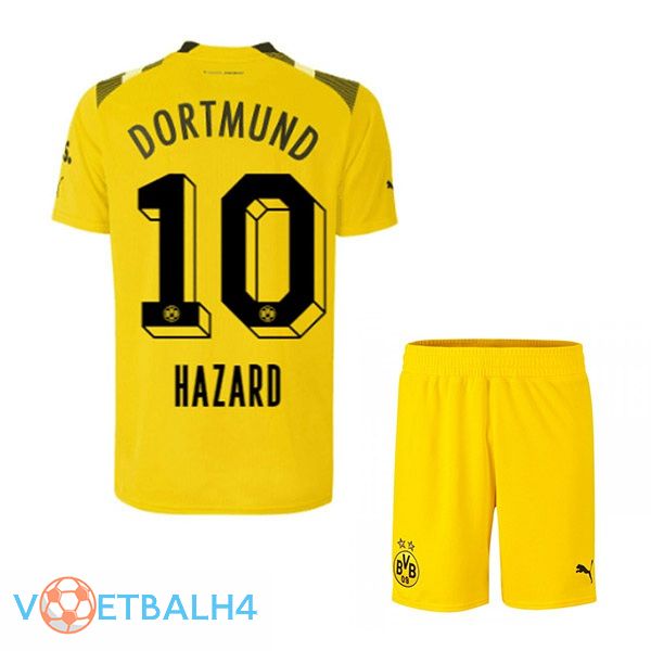 Dortmund BVB (Hazard 10) kinderen voetbal jersey beker geel 2022/2023