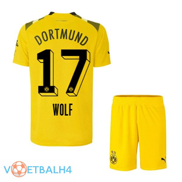 Dortmund BVB (Wolf 17) kinderen voetbal jersey beker geel 2022/2023