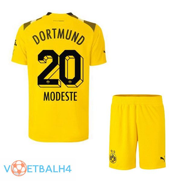 Dortmund BVB (Modeste 20) kinderen voetbal jersey beker geel 2022/2023