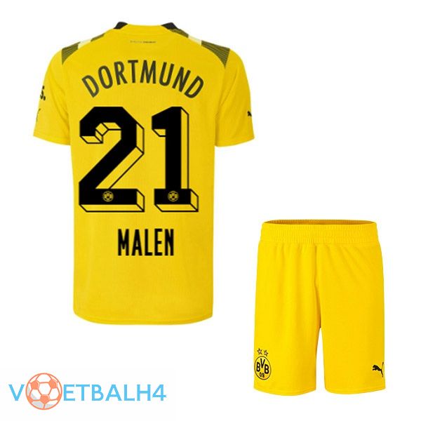 Dortmund BVB (Malen 21) kinderen voetbal jersey beker geel 2022/2023