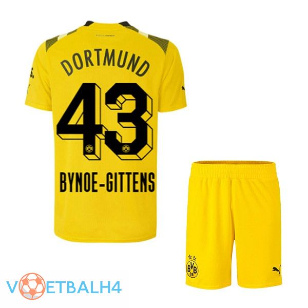 Dortmund BVB (Bynoe-Gittens 43) kinderen voetbal jersey beker geel 2022/2023