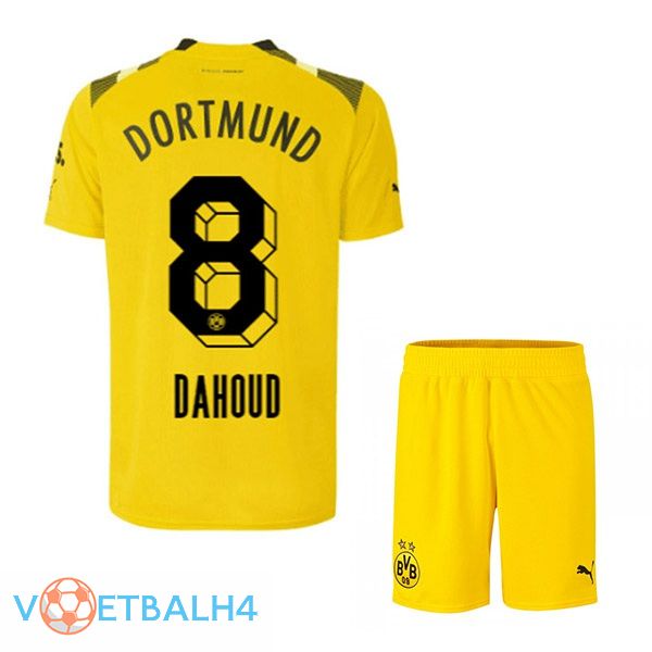 Dortmund BVB (Dahoud 8) kinderen voetbal jersey beker geel 2022/2023