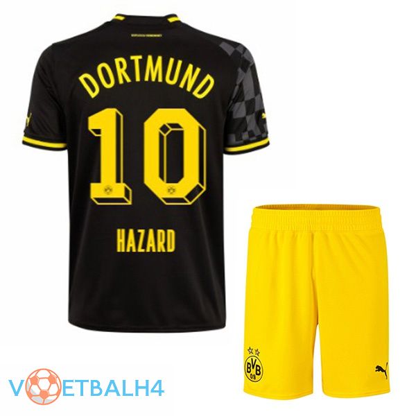 Dortmund BVB (Hazard 10) kinderen voetbal jersey uit zwart 2022/2023