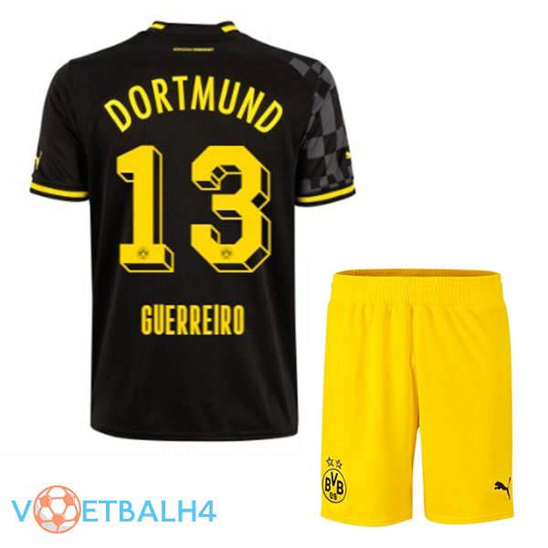 Dortmund BVB (Guerreiro 13) kinderen voetbal jersey uit zwart 2022/2023