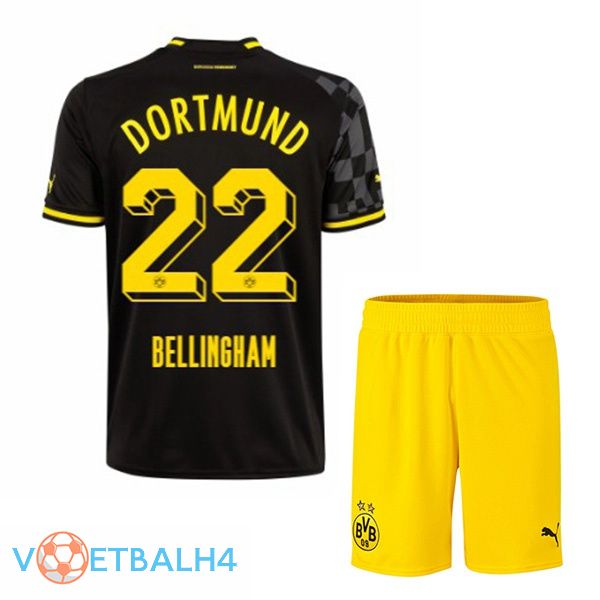 Dortmund BVB (Bellingham 22) kinderen voetbal jersey uit zwart 2022/2023