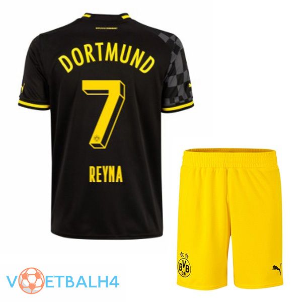 Dortmund BVB (Reyna 7) kinderen voetbal jersey uit zwart 2022/2023