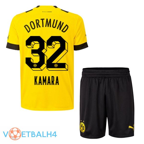 Dortmund BVB (Kamara 32) jersey thuis kinderen geel 2022/2023