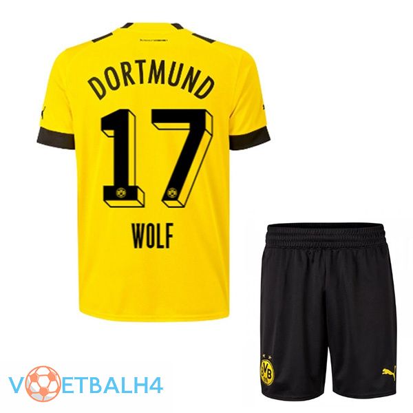 Dortmund BVB (Wolf 17) kinderen voetbal jersey thuis geel 2022/2023