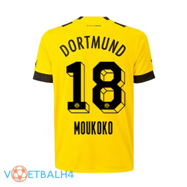 Dortmund BVB (Moukoko 18) jersey thuis geel 2022/2023