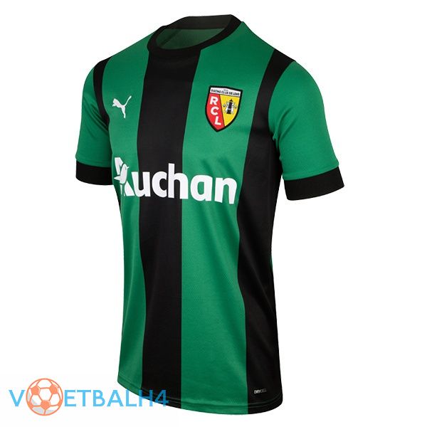 RC Lens voetbal jerseys uit groente zwart 2022-2023